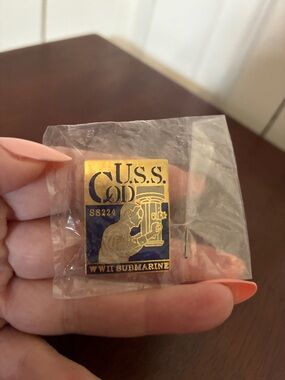 U.S.S. Cod WWII Submarine SS224 Pin Brand New RARE